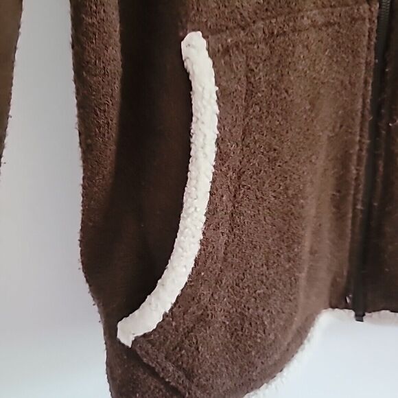 Kuhl Womens Size L Alfpaca Full Zip Hooded Fleece Jacket in Brown-Made In Canada - Picture 4 of 13